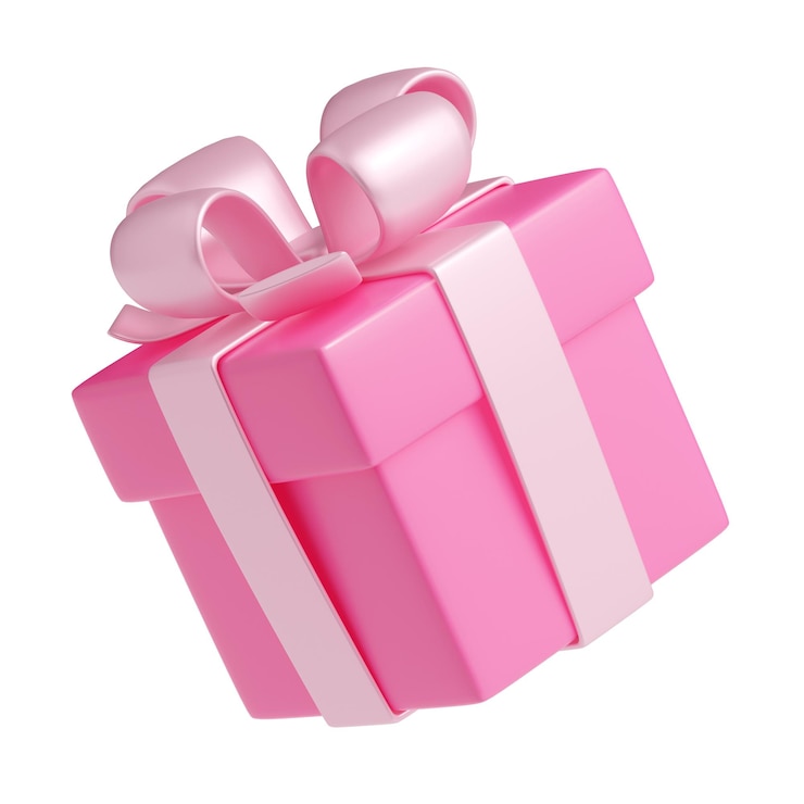 Kostenlose Foto 3d-rendering-geschenkkiste mit band-geschenk-paket
