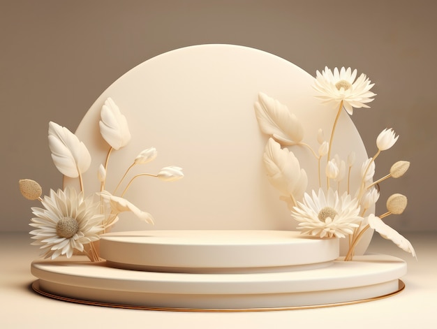 3D-Rendering von Blumen