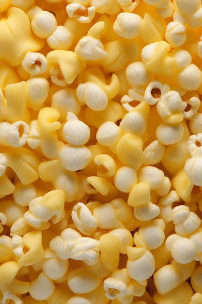 3D-Rendering von Popcorn-Snacks für Filme