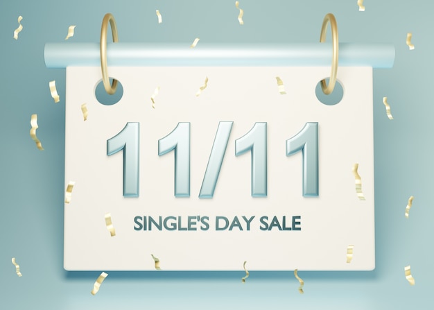 3D-Rendering von Singles Day Sales