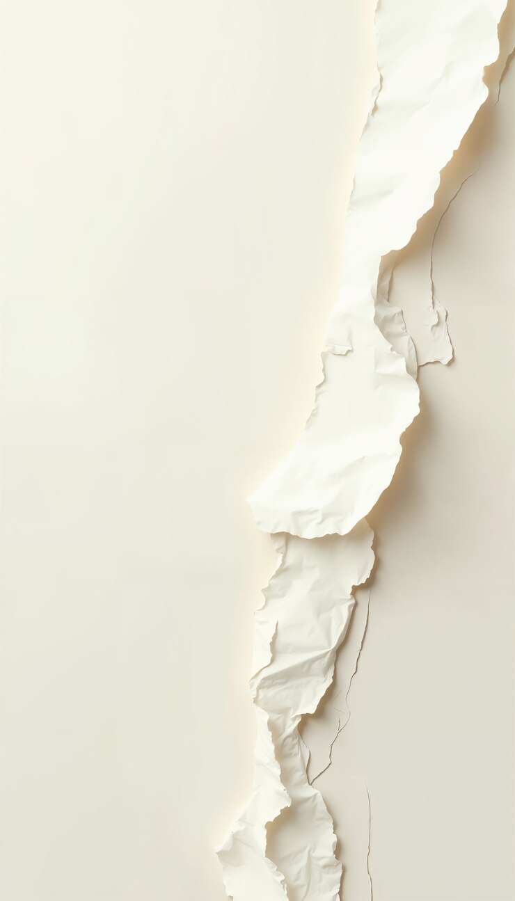 3D-Rendering von weißem zerrissenen Papier