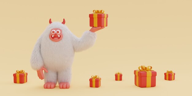 3D-Rendering von Yeti