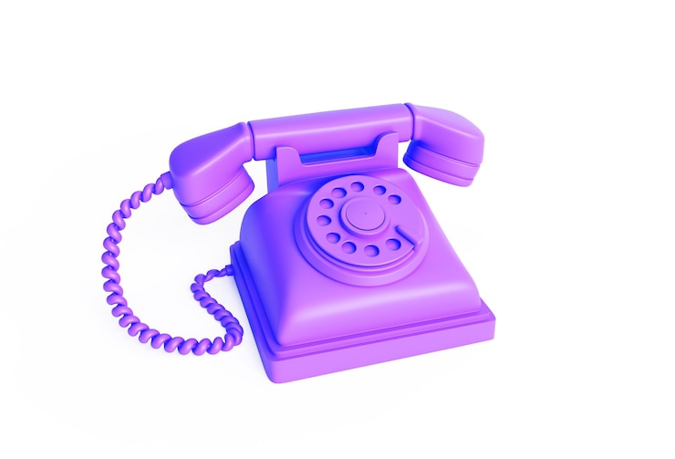 Kostenlose Foto 3d-renderkonzept des alten telefons 3d-kunstdesignillustration