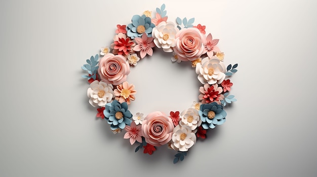 3D-Rosenblumen-Hintergrund mit Kopierraum