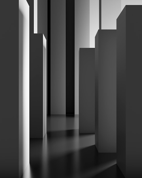 3D-Schwarz-Weiß-Hintergrund