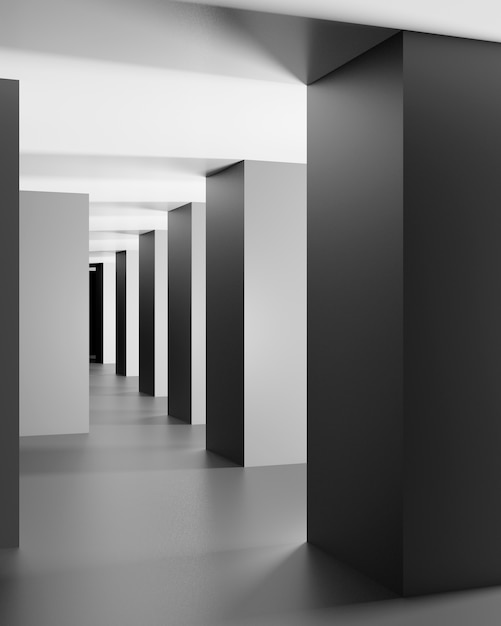 3D-Schwarz-Weiß-Hintergrund