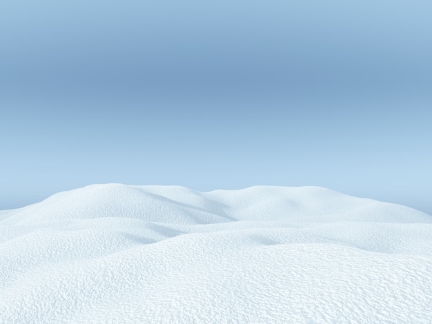 Kostenloses Foto 3d verschneite landschaft