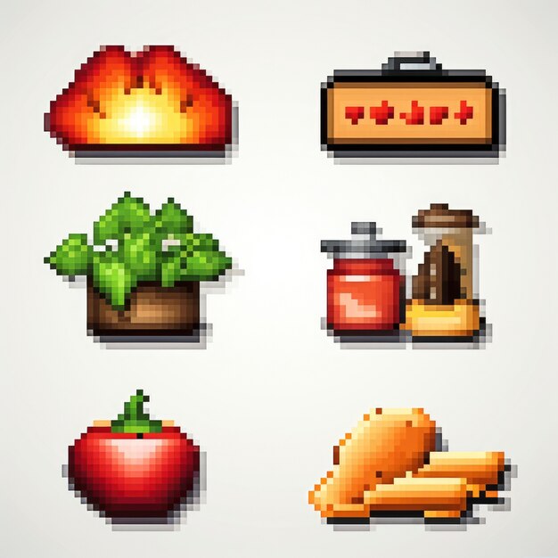 8-Bits-Food-Gaming-Assets