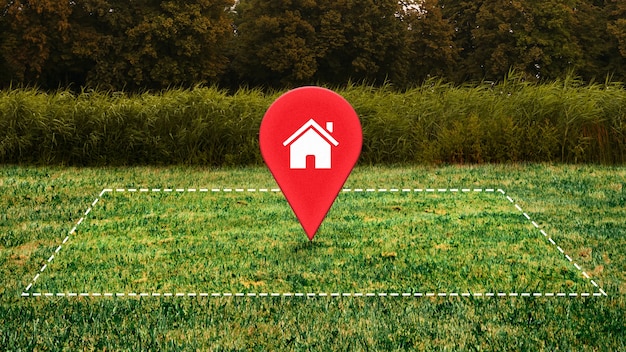 Abgrenzung von Land mit Wald