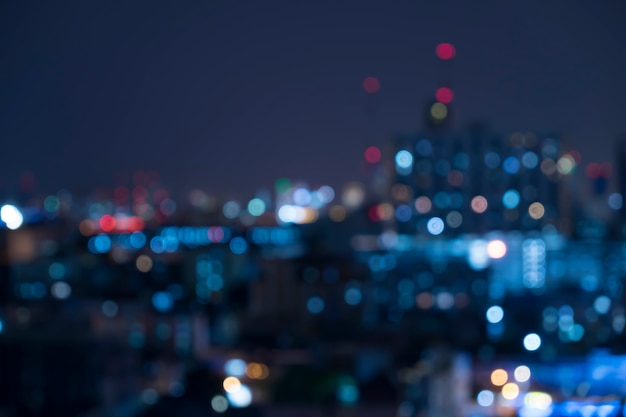 Abstrakt städtischen Nachtlicht Bokeh, defokussiert Hintergrund