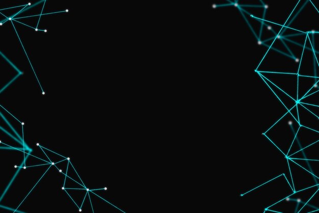 Abstrakte geometrische Grenze, Verbindungspunkte, Vektordesign der digitalen Technologie