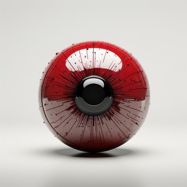 Abstrakte kreative 3D-Kugel mit Augeneffekt