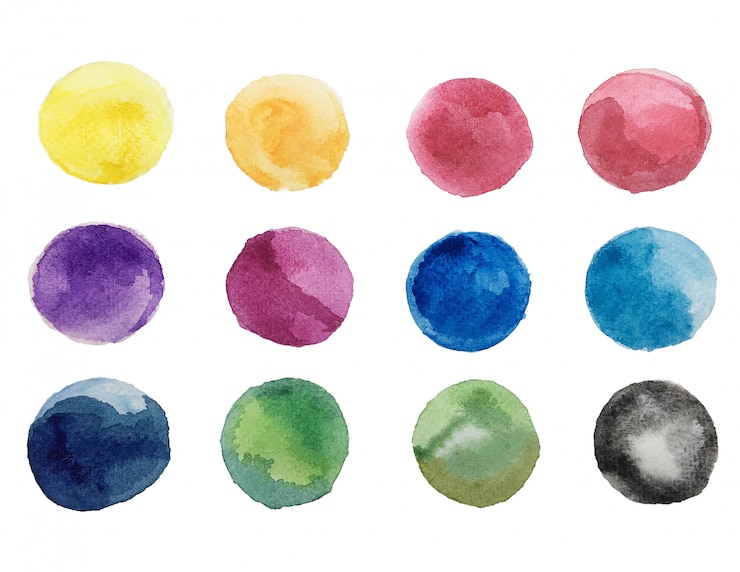 Kostenlose Foto abstrakte kunst von bunten hellen tinten- und aquarellbeschaffenheiten auf weißbuchhintergrund