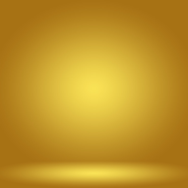 Kostenlose Foto abstrakte luxuriöse goldgelbe farbverlaufsstudiowand gut als hintergrundlayoutbanner und produktvor...
