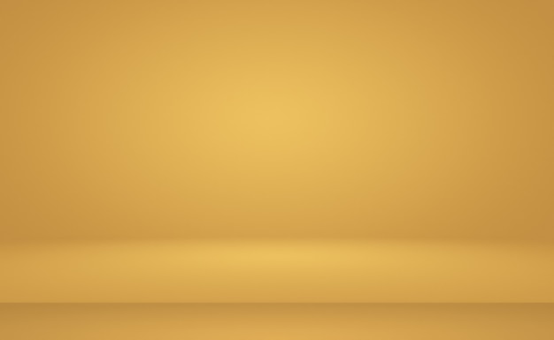 Abstrakte Luxus-Goldgelbe Farbverlaufsstudiowand, gut als Hintergrund, Layout, Banner und Produktpräsentation verwenden.