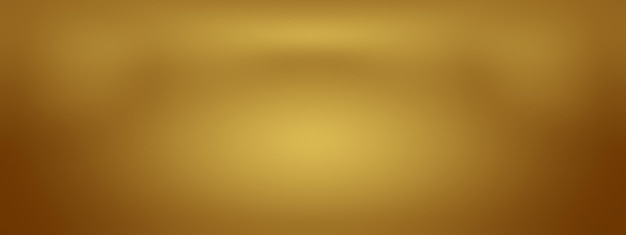 Abstrakte Luxus-Studiowand mit goldgelbem Farbverlauf, die gut als Hintergrundlayoutbanner und Produktpresse verwendet werden kann