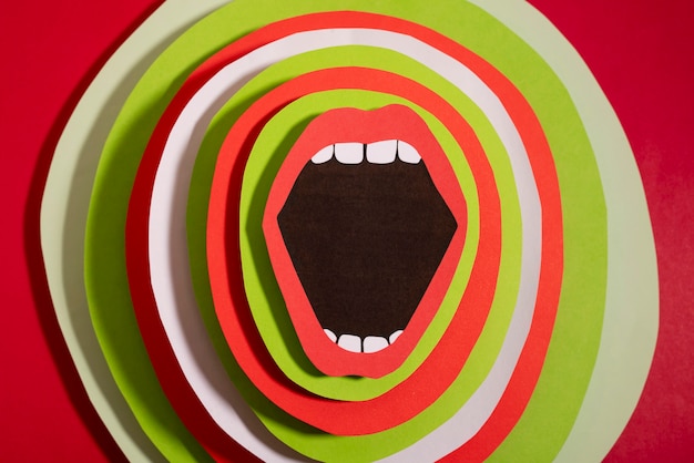 Kostenloses Foto abstrakte psychedelische papierform