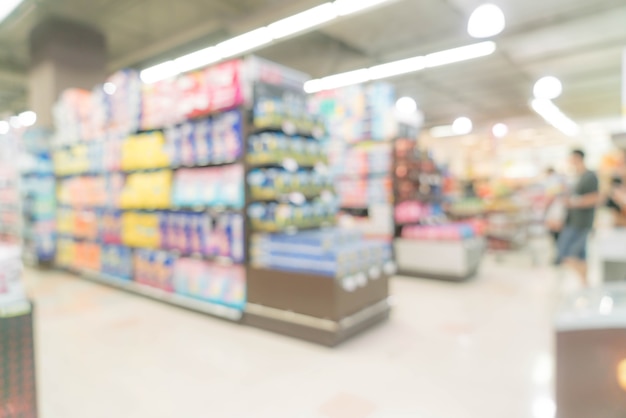 Abstrakte Unschärfe im Supermarkt