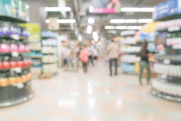 Abstrakte Unschärfe im Supermarkt