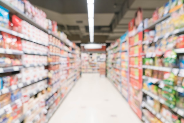 Abstrakte Unschärfe im Supermarkt