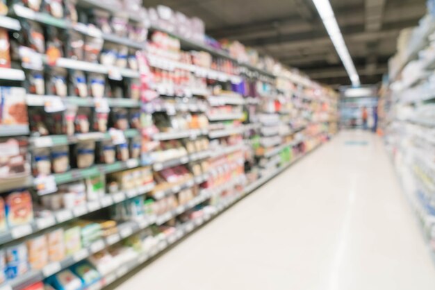 Abstrakte Unschärfe im Supermarkt