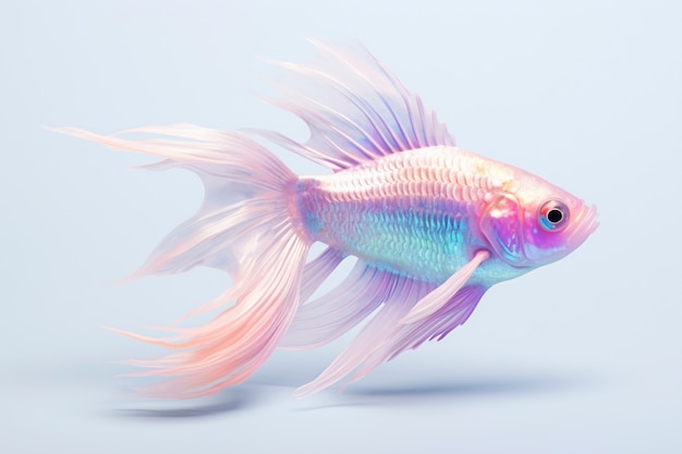 Abstrakter 3D-Fisch im Studio