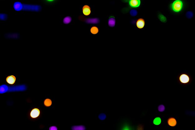 Abstrakter bokeh Hintergrund mit bunten Lichtern