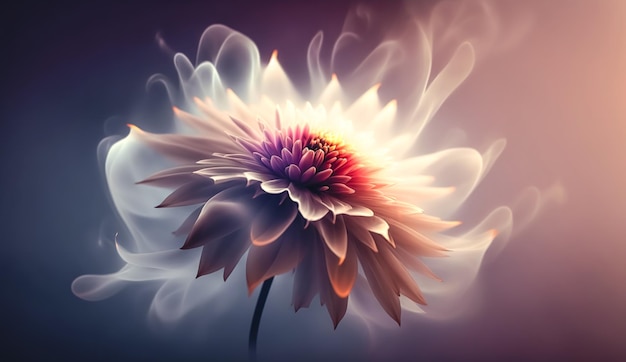 Abstrakter Hintergrund mit fabelhaften Blumen generativer KI