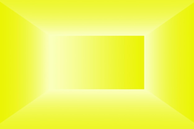 Abstrakter körper aus leuchtend gelbem gradienten-studiowand-raumhintergrund. Kostenlose Fotos