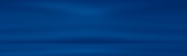 Abstrakter luxuriöser blauer Hintergrund mit Farbverlauf glatt dunkelblau mit schwarzem Vignette-Studio-Banner