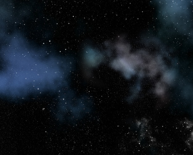 Abstrakter Raumhintergrund mit Nebel und Sternen