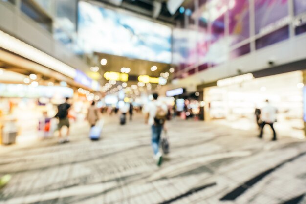 Abstrakter Unschärfe und defocused Changi-Flughafenabfertigungsgebäudeinnenraum, unscharfer Fotohintergrund