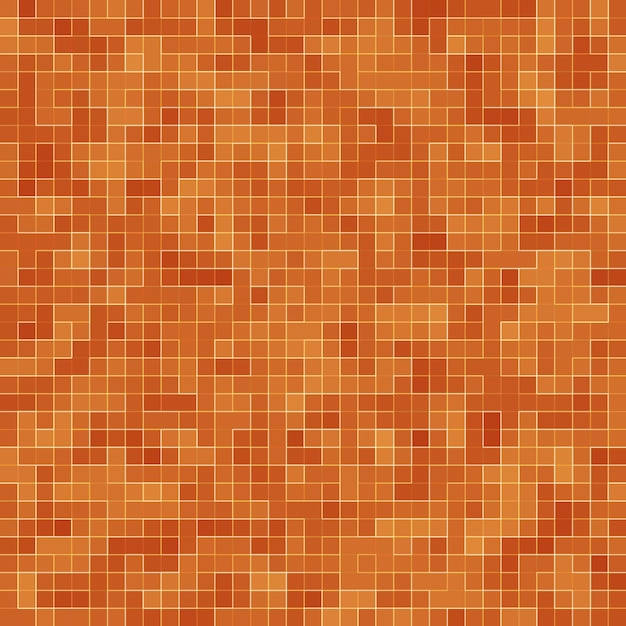 Abstraktes buntes geometrisches Muster, orange, gelber und roter Steinzeugmosaikbeschaffenheitshintergrund, moderner Artwandhintergrund.