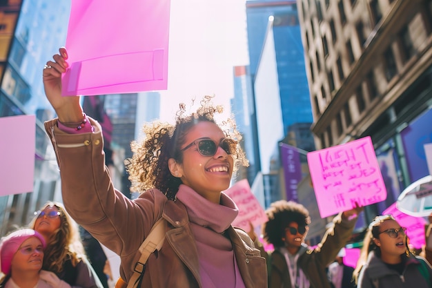 Kostenloses Foto acht millionen frauen streiken