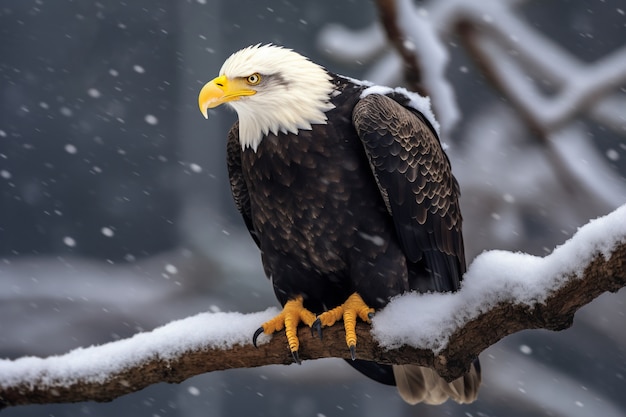 Kostenloses Foto adler im winter