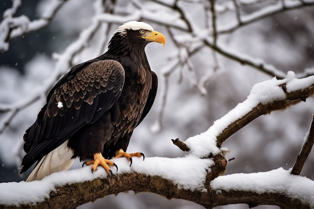 Kostenloses Foto adler im winter