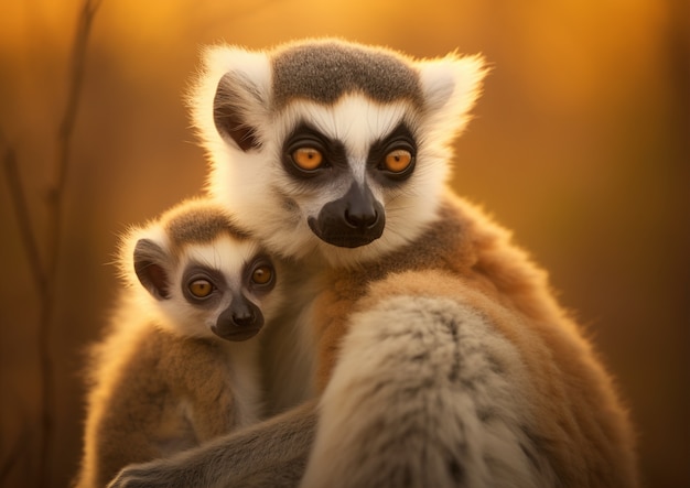 Kostenloses Foto affen verbringen zeit miteinander in der natur