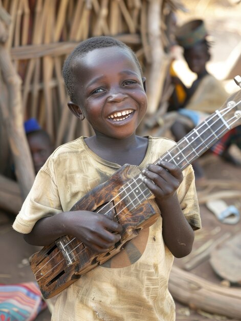 Afrikanische Kinder genießen das Leben