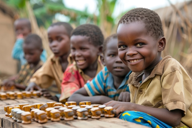 Kostenloses Foto afrikanische kinder genießen das leben