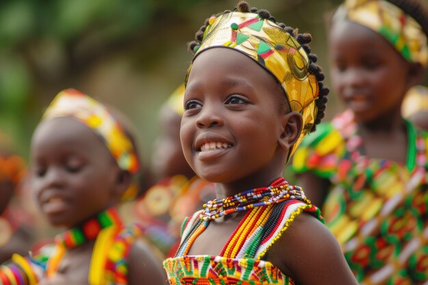 Afrikanische Kinder genießen das Leben