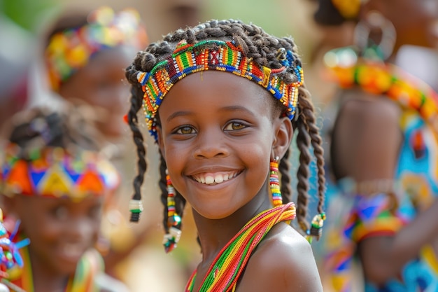 Kostenloses Foto afrikanische kinder genießen das leben