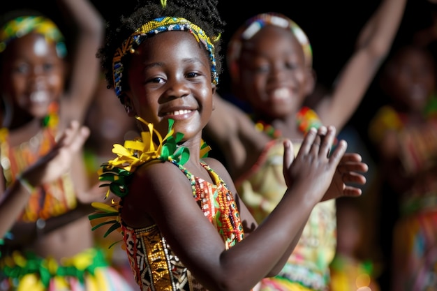 Afrikanische Kinder genießen das Leben