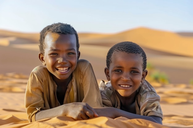 Kostenloses Foto afrikanische kinder genießen das leben
