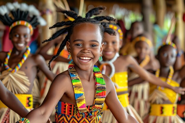 Afrikanische Kinder genießen das Leben