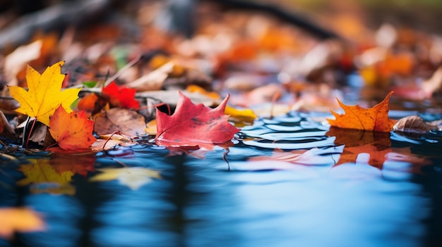 Kostenloses Foto ai erzeugt herbstblätter