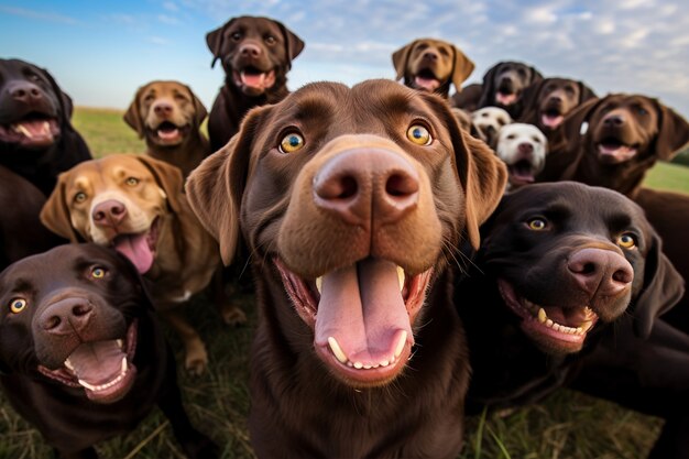 Ai erzeugt Labrador-Retriever-Hundbild