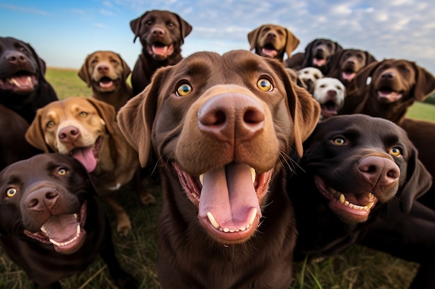 Ai erzeugt Labrador-Retriever-Hundbild