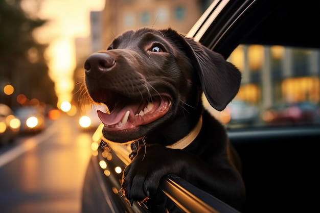 Ai erzeugt Labrador-Retriever-Hundbild