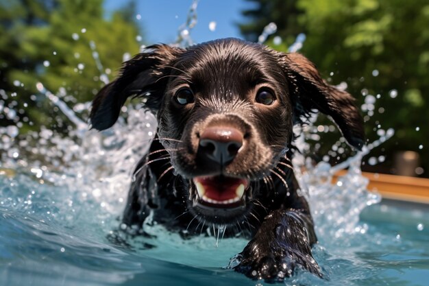 Ai erzeugt Labrador-Retriever-Hundbild