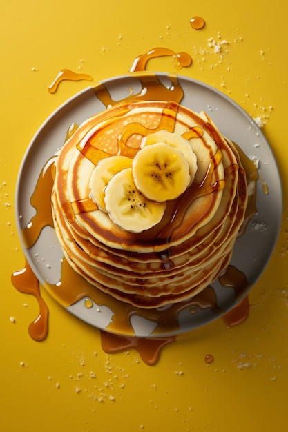 Ai-generiertes Bild von Bananenpfannkuchen
